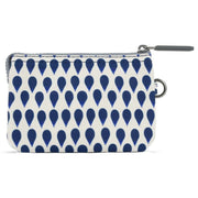 Roka Carnaby Small Denim Rain Recycled Canvas Wallet - Blue/White