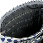 Roka Carnaby Small Denim Rain Recycled Canvas Wallet - Blue/White