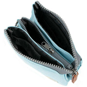 Roka Carnaby Small Recycled Canvas Wallet - Ice Blue