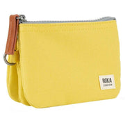 Roka Carnaby Small Recycled Canvas Wallet - Lemonade Yellow