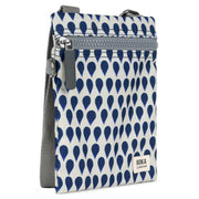 Roka Chelsea Denim Rain Recycled Canvas Sling Bag - Blue/White