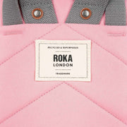 Roka Finchley A Small Sustainable Canvas Backpack - Rose Pink