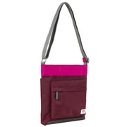 Roka Kennington B Medium Creative Waste Two Tone Recycled Nylon Crossbody Bag - Plum Purple/Candy Pink