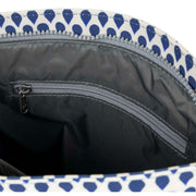 Roka Kennington B Medium Denim Rain Recycled Canvas Crossbody Bag - Blue/White