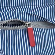 Roka Kennington B Medium Hickory with Red Recycled Canvas Crossbody Bag - Red/Blue/White