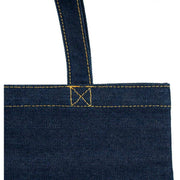 Roka Notting Hill Small Tote Bag - Dark Wash Denim Blue/Red