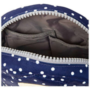 Roka Paddington B Recycled Canvas Crossbody Bag - Navy Polka Dot