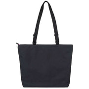 Roka Trafalgar Medium All Black Pink Label Recycled Canvas Crossbody Bag - Black/Pink