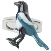 Simon Carter Magpie Cufflinks - Blue/Black/Silver