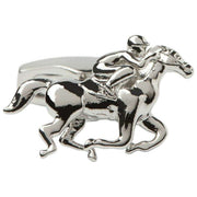 Boutons de manchette polis pour chevaux de course Simon Carter - Argent