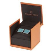 Simon Carter Sun Ray Cufflinks - Silver/Teal