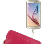 Smith and Canova Leather USB Charging Purse - Fuchsia Pink