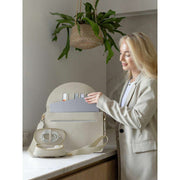 Stackers Schlanke Laptop- und Kabeltasche – Haferflockencreme