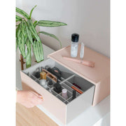 Stackers Supergroßer Make-up-Organizer mit tiefer Schublade – Blush/Gold