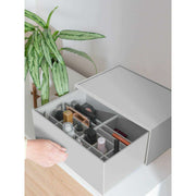 Stackers Supergroßer Make-up-Organizer mit tiefer Schublade – Kieselgrau