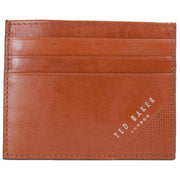 Ted Baker Raffle Embossed Corner Leather Card Holder - Tan