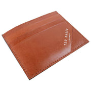 Ted Baker Raffle Embossed Corner Leather Card Holder - Tan