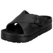 Totes SOLBOUNCE Bounce Sandalen met gekruiste gesp aan de voorkant - Zwart