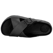 Totes SOLBOUNCE Bounce Sandalen met gekruiste gesp aan de voorkant - Zwart
