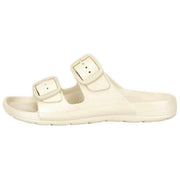Totes SOLBOUNCE Sliders met dubbele gesp - Metallic Stone Cream
