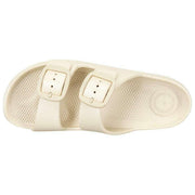 Totes SOLBOUNCE Sliders met dubbele gesp - Metallic Stone Cream