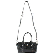 Vivienne Westwood Bettina Emboss Croc Mini Crossbody - Zwart