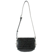 Vivienne Westwood Hunter Croc Flap Crossbody Tas - Zwart