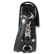 Vivienne Westwood Hunter Croc Flap Crossbody Tas - Zwart