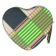 Vivienne Westwood Louise Saffiano Heart Crossbody Bag - Combat Tartan Green