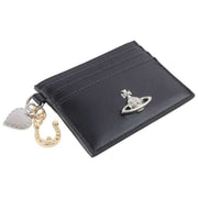Vivienne Westwood Smooth Card Holder with Charms - Black