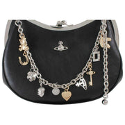 Vivienne Westwood Sac à main en cuir souple Charm Frame Purse - Noir