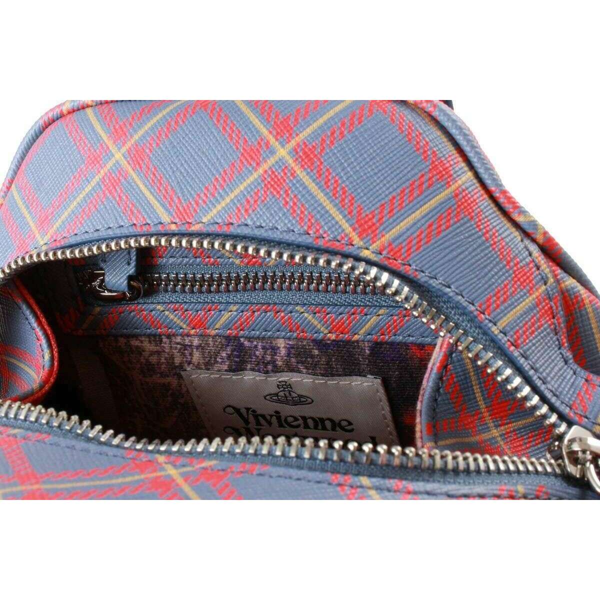 Blue/Orange Womens Vivienne Westwood Yasmin Saffiano Printed