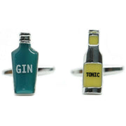 Zennor Gin and Tonic Cufflinks - Green/Yellow/Silver
