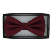 Michelsons of London Plain Silk Bow Tie - Wine