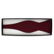 Michelsons of London Plain Silk Bow Tie - Wine