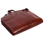Ashwood Leather Folding Suit Carrier - Brown