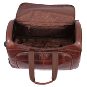 Ashwood Leather Large Wheeled Weekend Holdall - Brown
