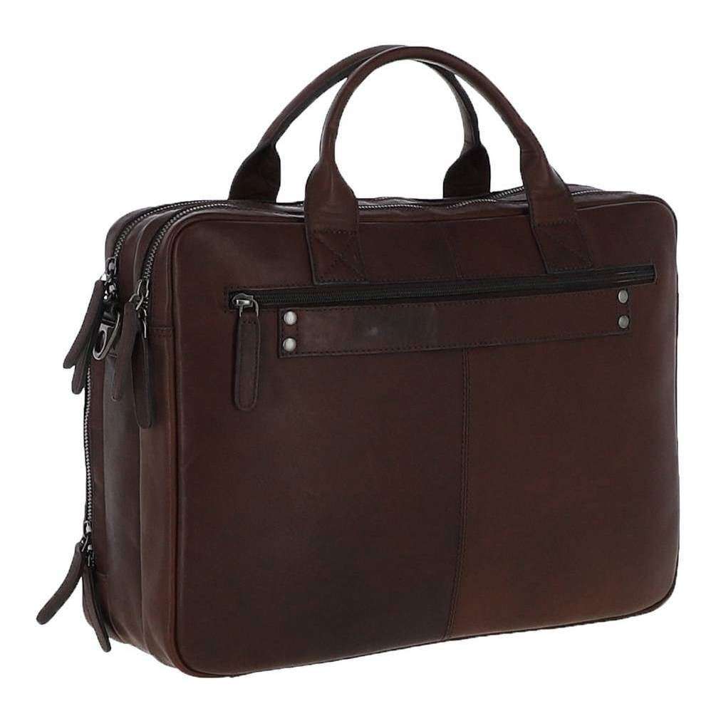 Louis Philippe Brown Laptop Bag