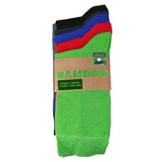 Bassin and Brown 5 Pack Plain Bamboo Socks - Green/Red/Navy/Black/Blue