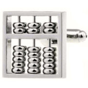 Bassin and Brown Abacus Cufflinks - Silver