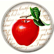 Bassin and Brown Apple Lapel Pin - Red