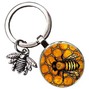 Bassin and Brown Bee Key Ring - Black/Yellow
