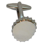 Bassin and Brown Bottle Opener and Cap Cufflinks - Silver