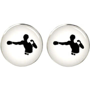 Bassin and Brown Boxer Cufflinks - White/Black