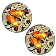 Bassin and Brown Butterfly Cufflinks - Yellow/Fawn