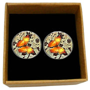 Bassin and Brown Butterfly Cufflinks - Yellow/Fawn