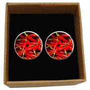 Bassin and Brown Chilli Cufflinks - Red