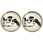 Bassin and Brown Cow Cufflinks - White/Black