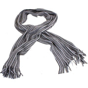 Bassin and Brown Cowdrey Striped Scarf - Grey/Black/White