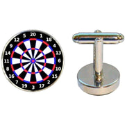 Bassin and Brown Dartboard Cufflinks - Black/White/Red